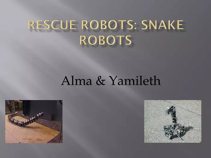 rescue robots snake robots n.