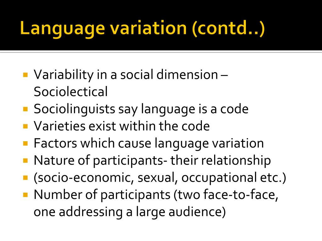 thesis on language variation
