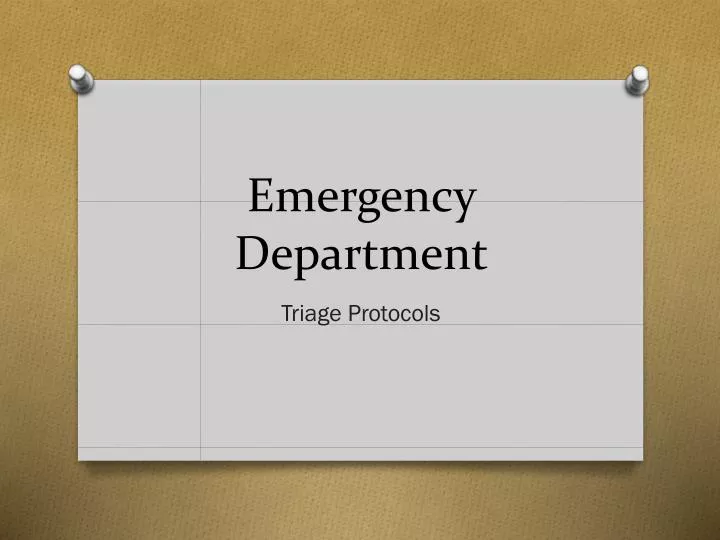 Ppt Emergency Department Powerpoint Presentation Free