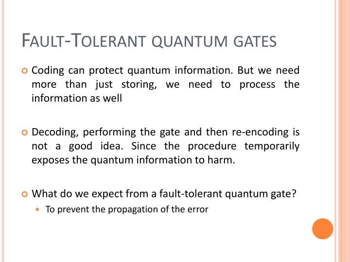 PPT - Fault Tolerant Quantum Computation PowerPoint Presentation - ID