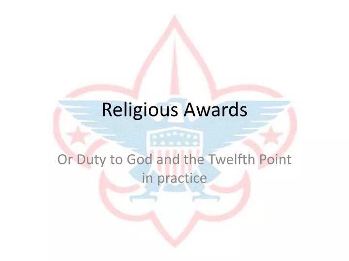 PPT - Religious Awards PowerPoint Presentation, free download - ID:2366638