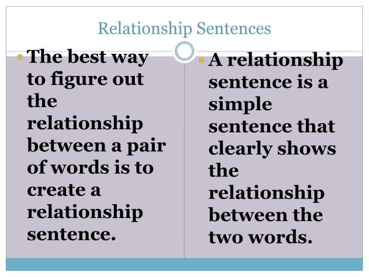 Relationship sentence pairs thwaresferca