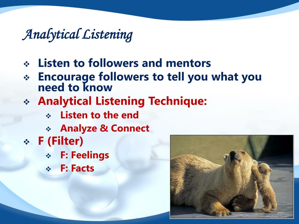 analytical listening in problem solving ppt