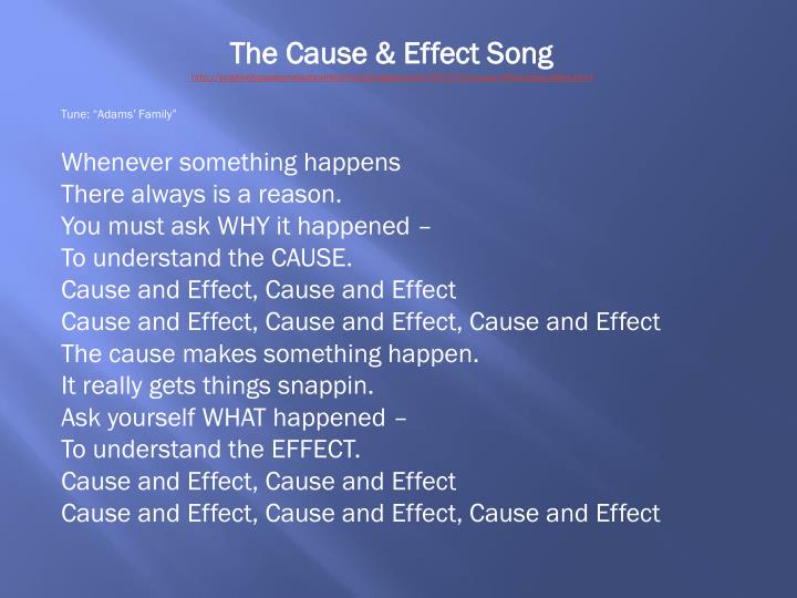  Cause And Effect Song Cause And Effect 2019 03 06