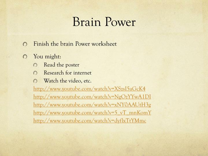 mindup brain power worksheet