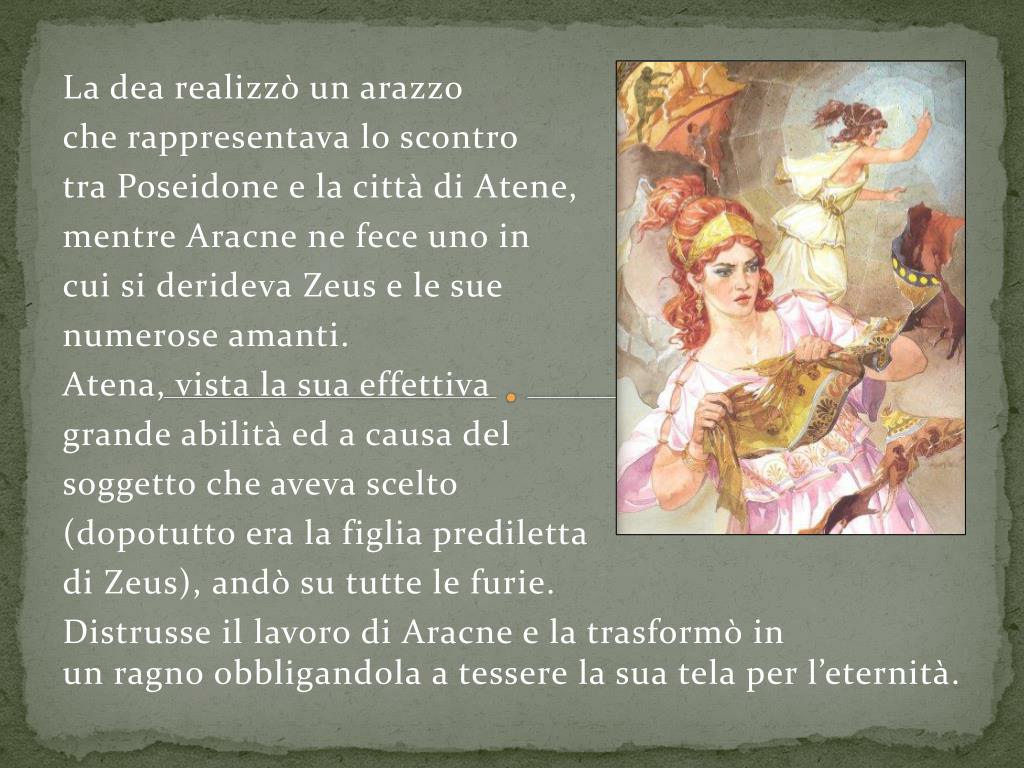 PPT - Atena era la dea della sapienza, della saggezza, della tessitura
