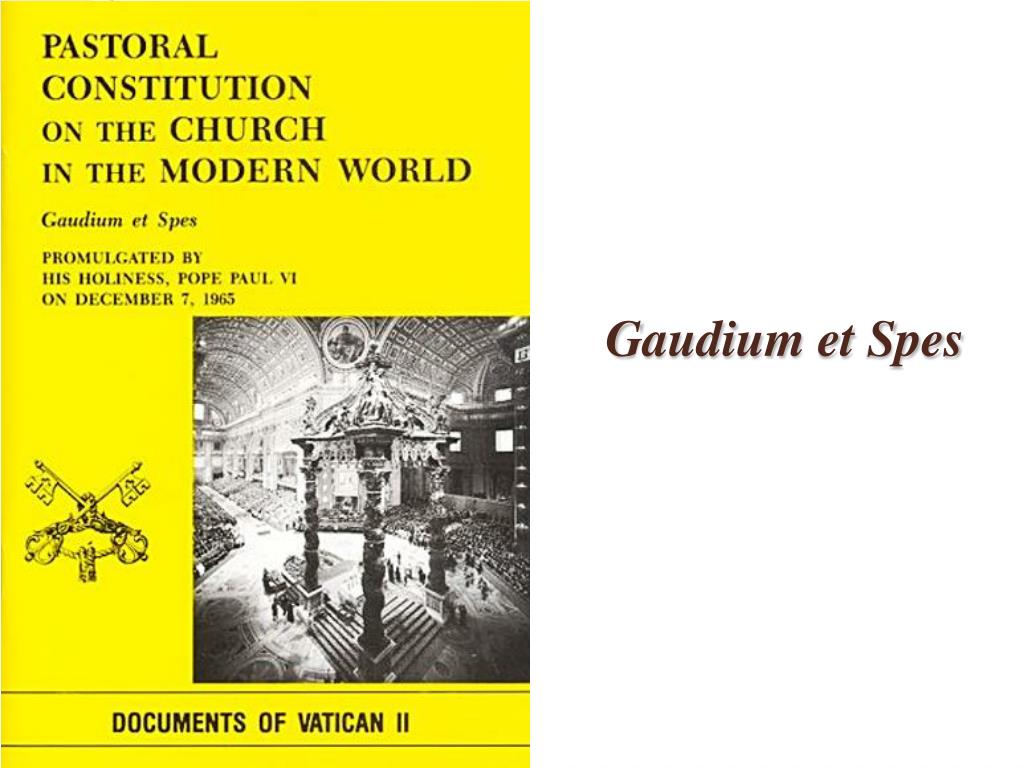 Past Const of Church In the Modern World Gaudium Et Spes