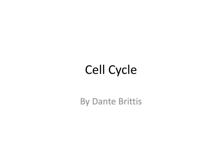 Cell Cycle PowerPoint Presentation, free download Biology Diagrams