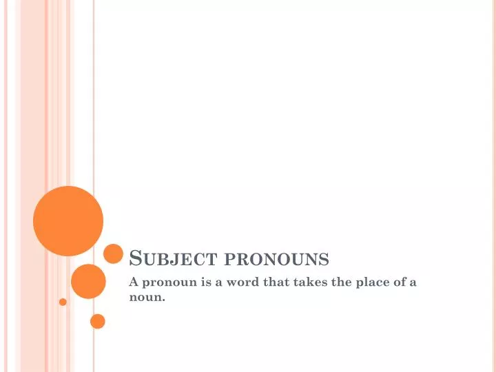 subject pronouns n.