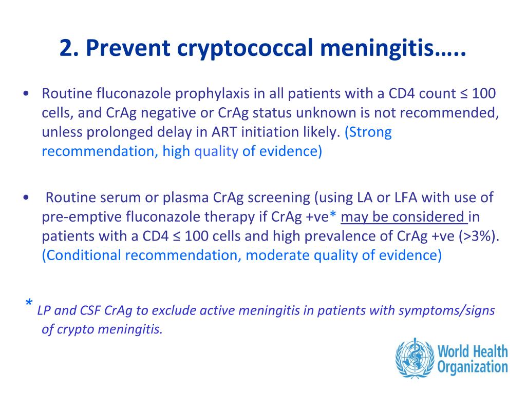 PPT Overview of WHO Guidelines on management of Cryptococcal