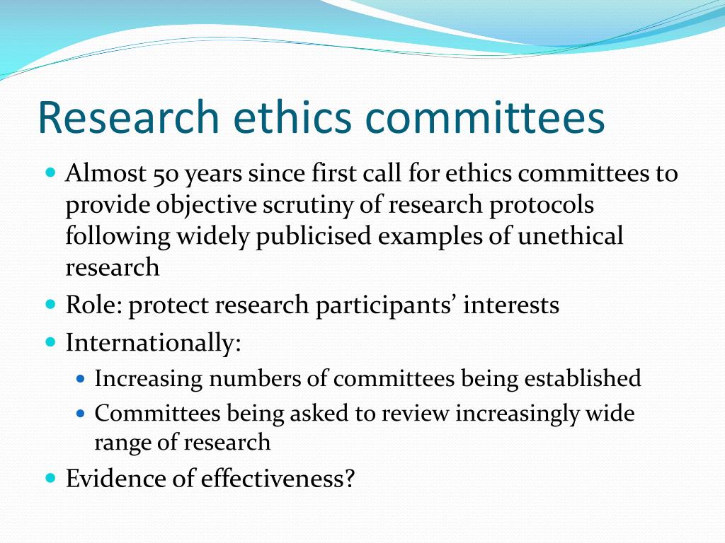 articles on research ethics committees