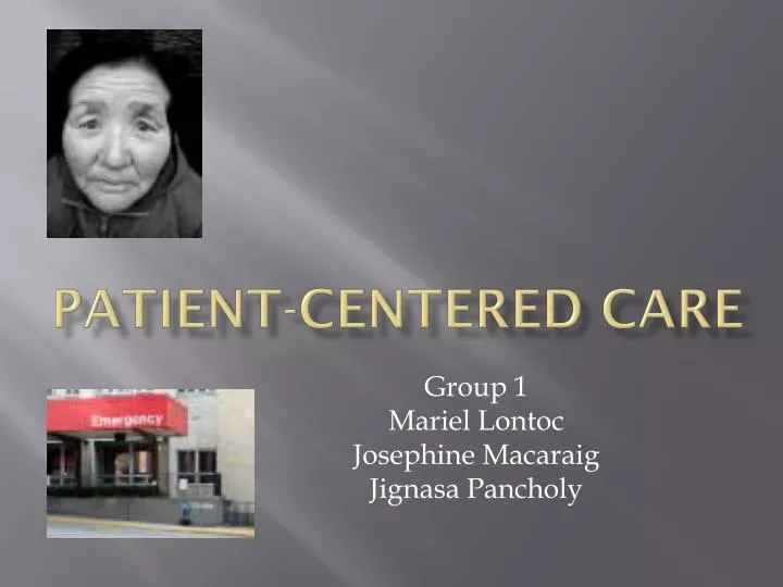 patient centered care n.