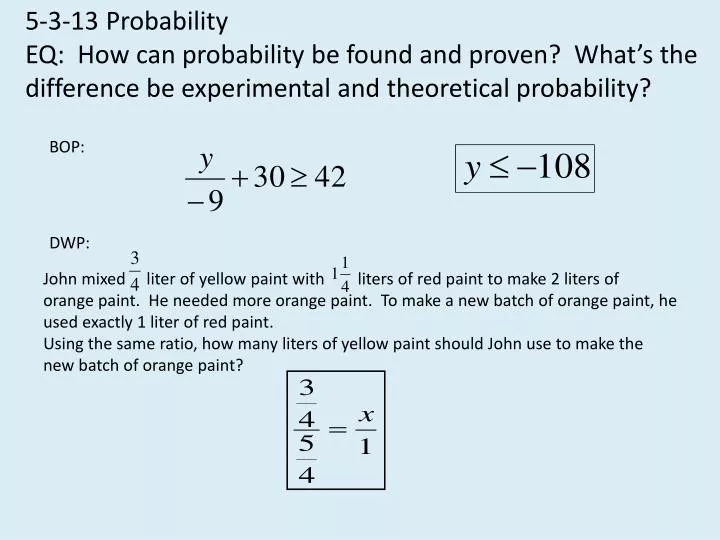 Ppt 5 3 13 Probability Powerpoint Presentation Id2370786