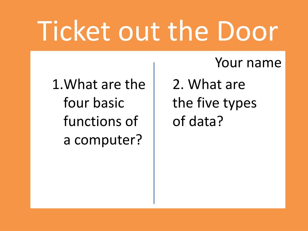 Basic Functions of a Computer PPT What do the four basic functions of a computer  allow 