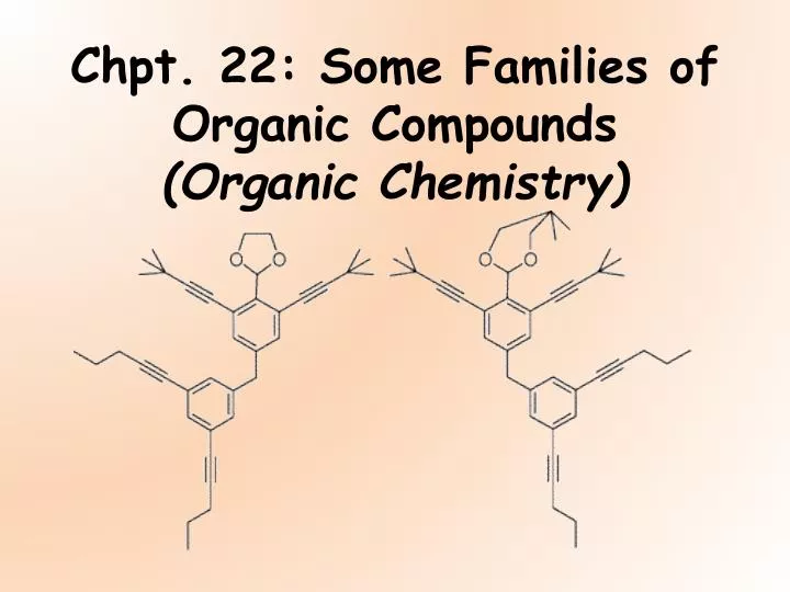 Ppt Chpt 22 Some Families Of Organic Compounds Organic Chemistry Powerpoint Presentation 0475