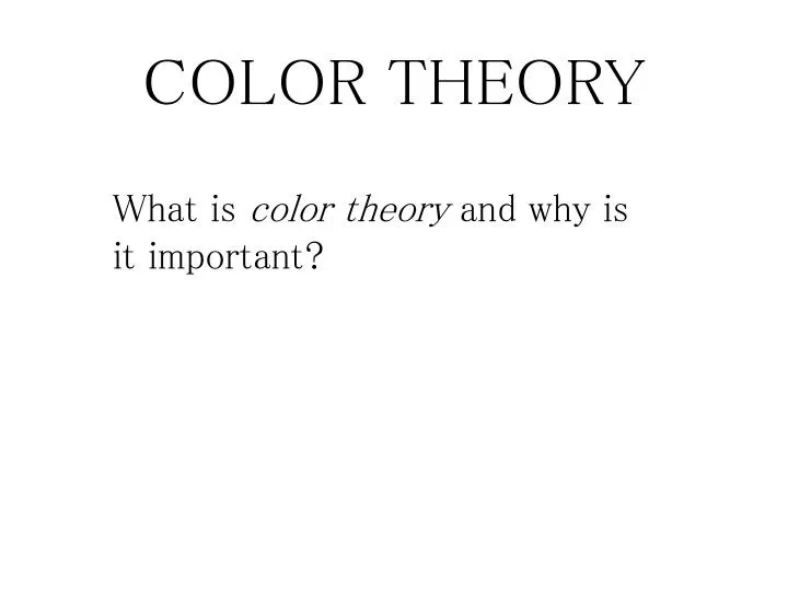 color theory n.