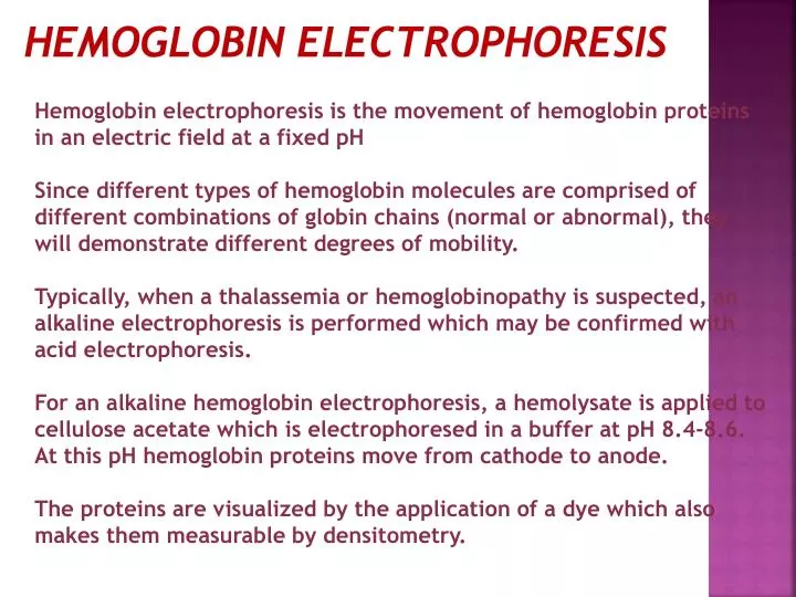 hemoglobin electrophoresis n.