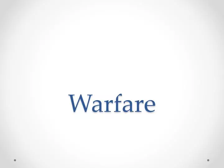 warfare n.