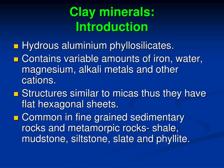 PPT - Chapter 27 The Phyllosilicates PowerPoint Presentation - ID:2373308