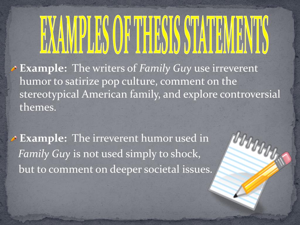 Topic Sentence Vs Thesis Statement Examples