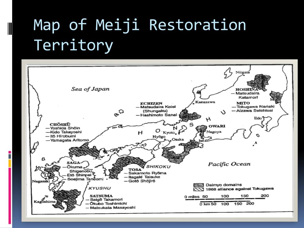 meiji restoration map