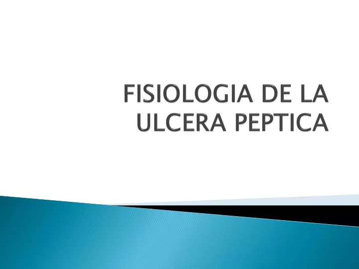 fisiologia de la ulcera peptica n.