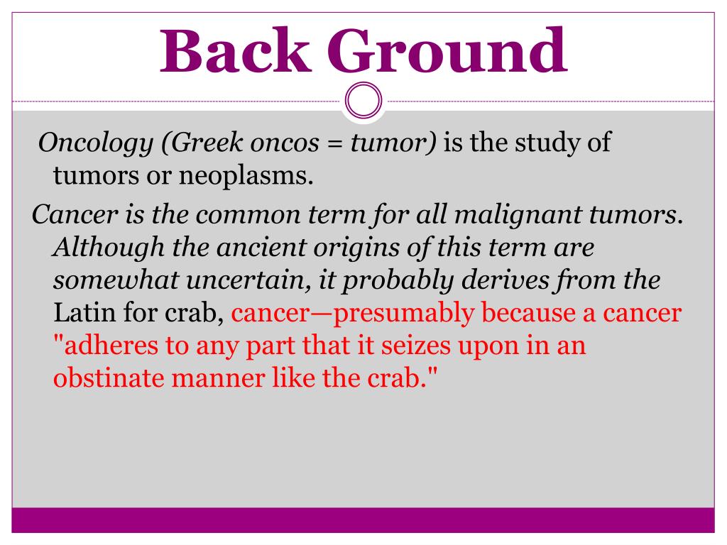 PPT - Molecular and Cellular Biology of Cancer PowerPoint Presentation ...