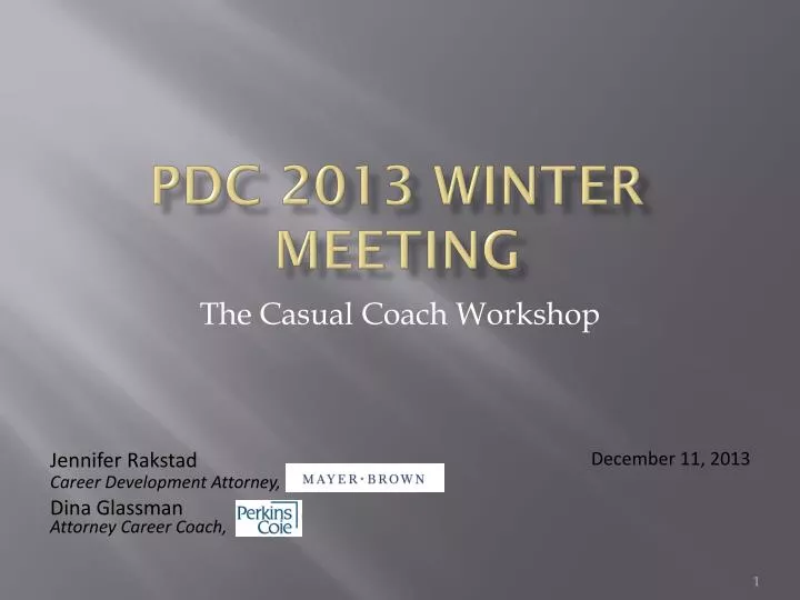 pdc 2013 winter meeting n.