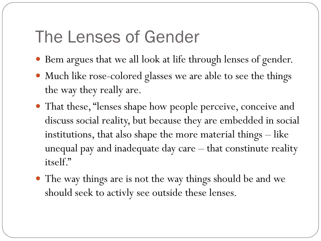 gender lens essay
