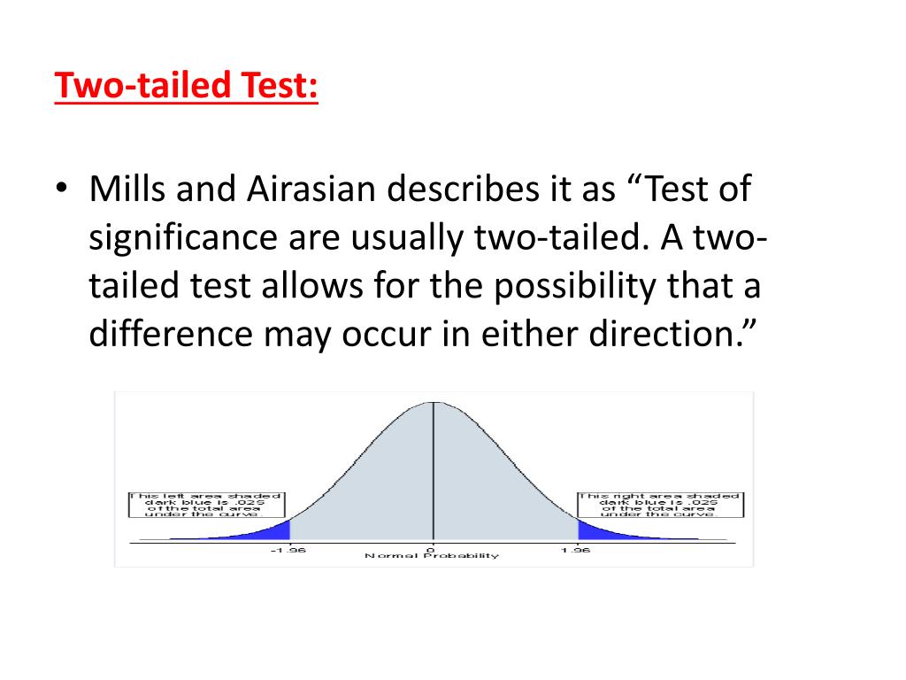 two tailed test two tailed test