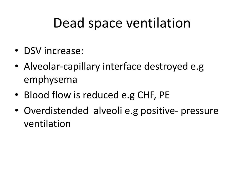 increased dead space ventilation effect acidemia increased dead space ventilation effect acidemia