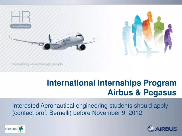 PPT International Internships Program Airbus & Pegasus PowerPoint