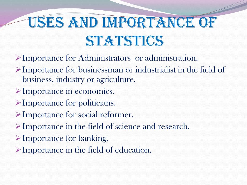 importance of statistics in thesis writing