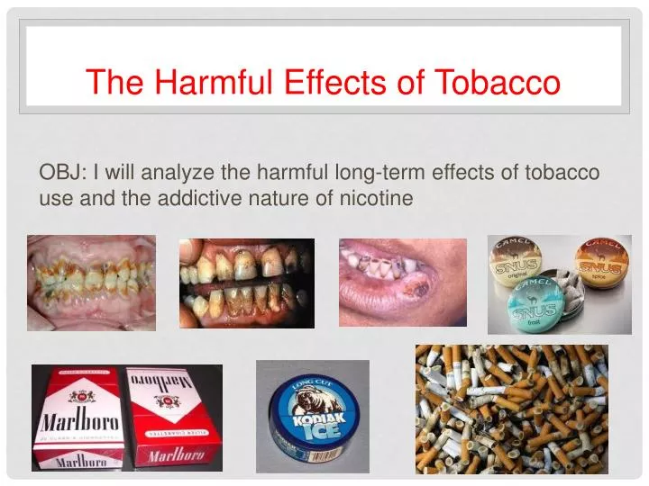 the harmful effects of tobacco n.