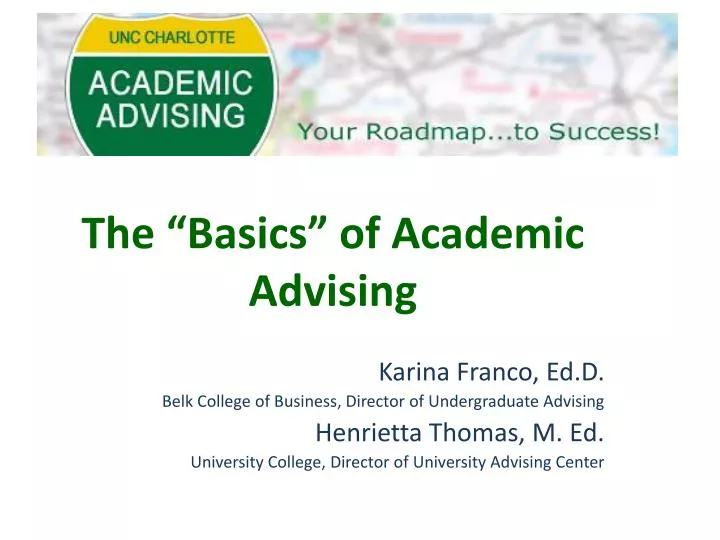 the basics of academic advising n.