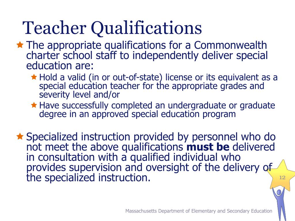 What Are The Qualifications To Be A Teacher PPT - Special Education Overview for Charter Schools PowerPoint