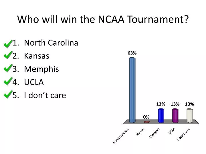 PPT Who will win the NCAA Tournament? PowerPoint Presentation, free