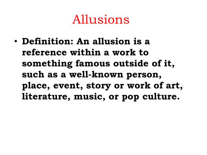 Ppt allusions in literature powerpoint presentation id 2380658