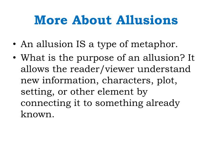 types of allusions