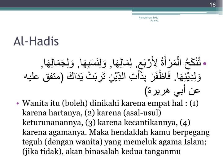 Hadis Tentang Nikah Beda Agama - Nusagates