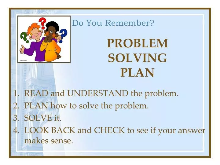 PPT - PROBLEM SOLVING PLAN PowerPoint Presentation, free download - ID ...