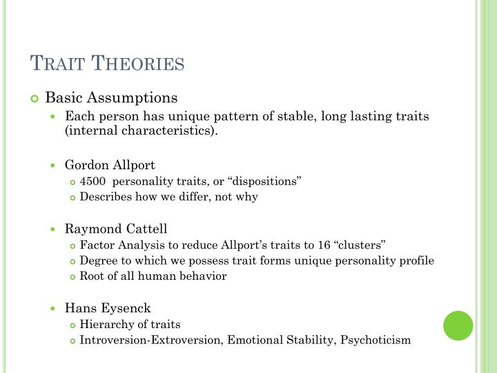 raymond cattell trait theory The hierarchical trait model cattell cattell and the theory raymond cattell has been one of the most. raymond cattell trait theory The hierarchical trait model cattell cattell and the theory raymond cattell has been one of the most.