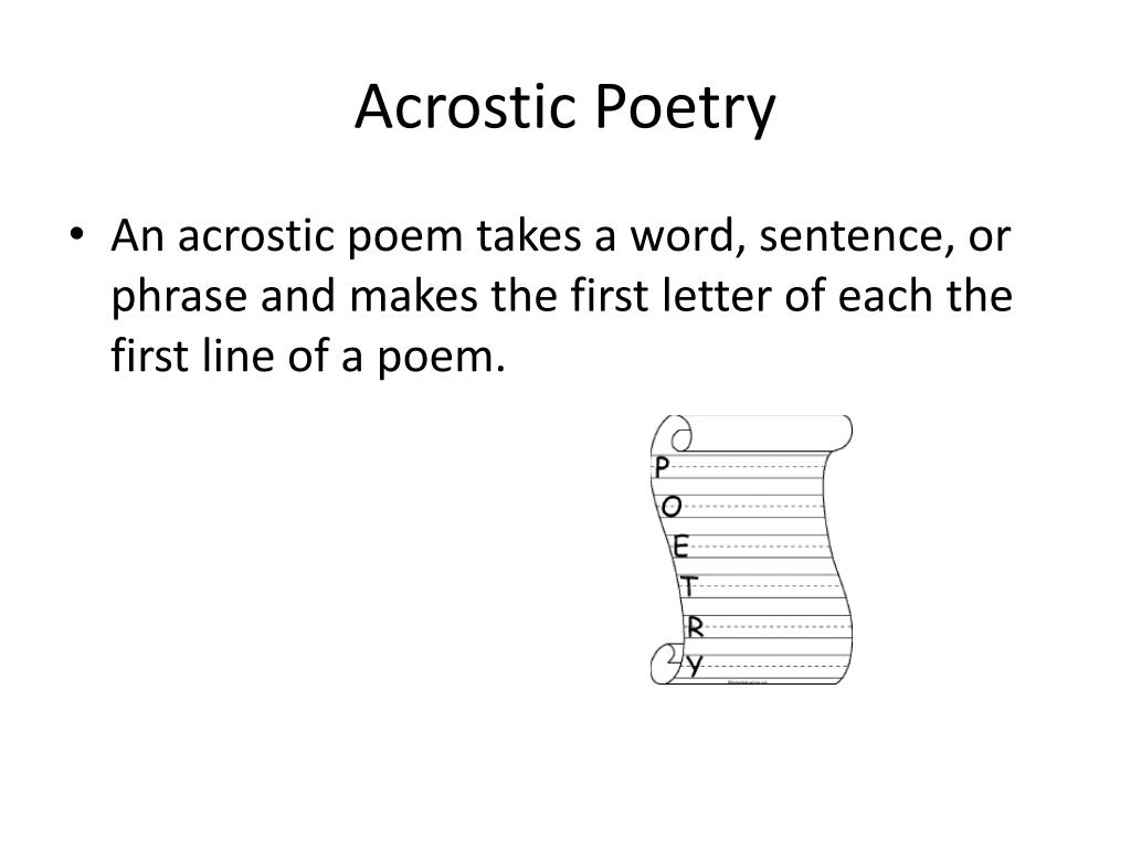 Ppt Acrostic Poetry Powerpoint Presentation Free Download Id