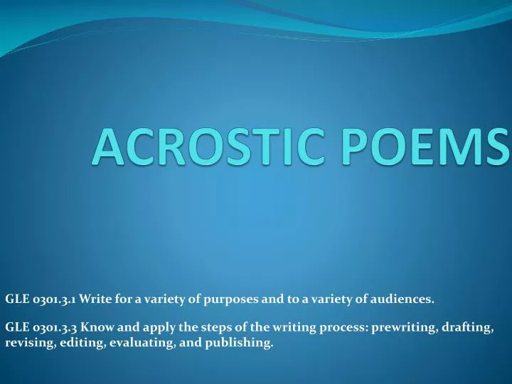 Ppt Acrostic Poems Powerpoint Presentation Id2381879