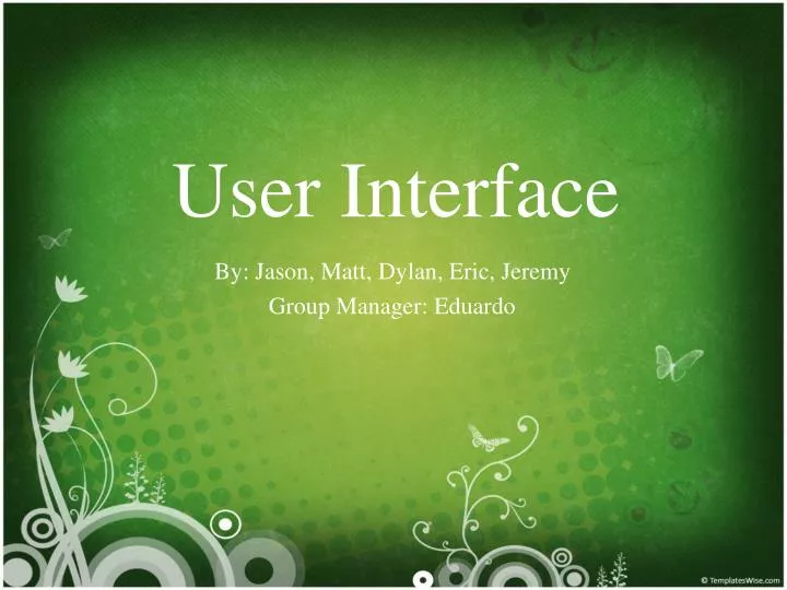 user interface n.