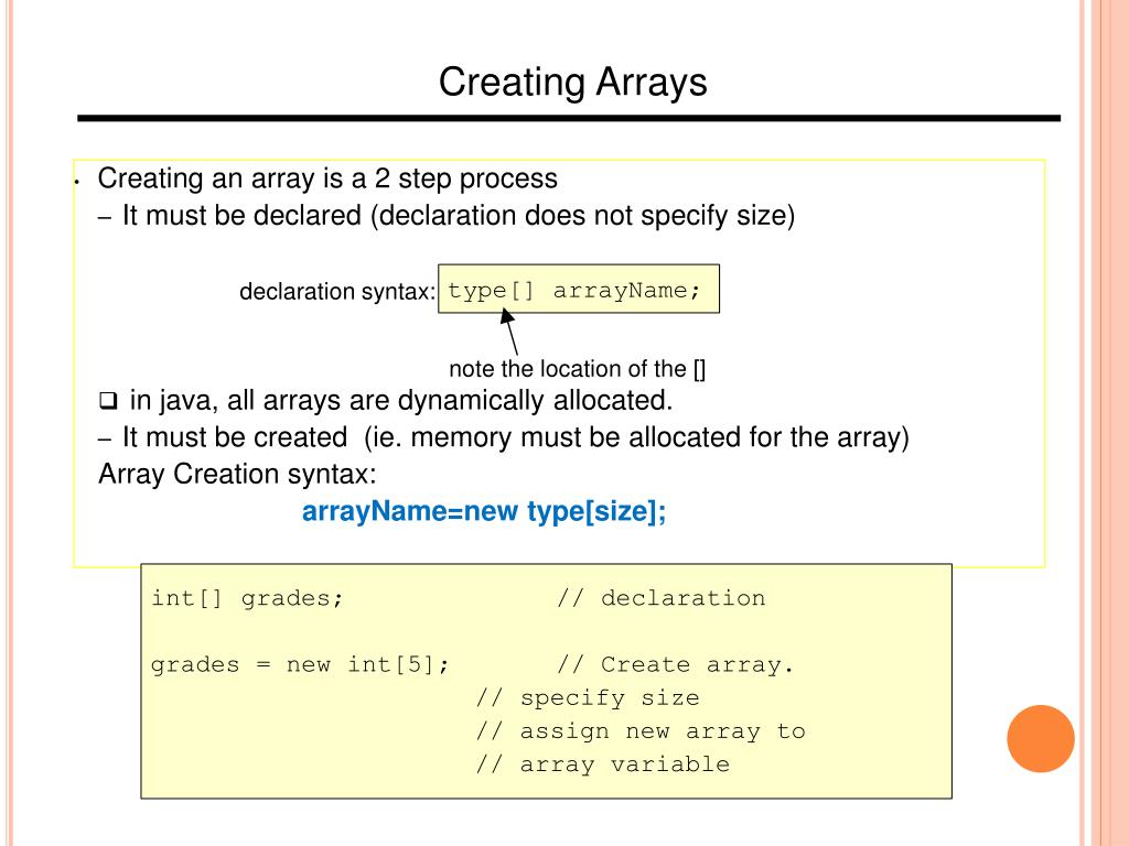 java array declaration java array declaration