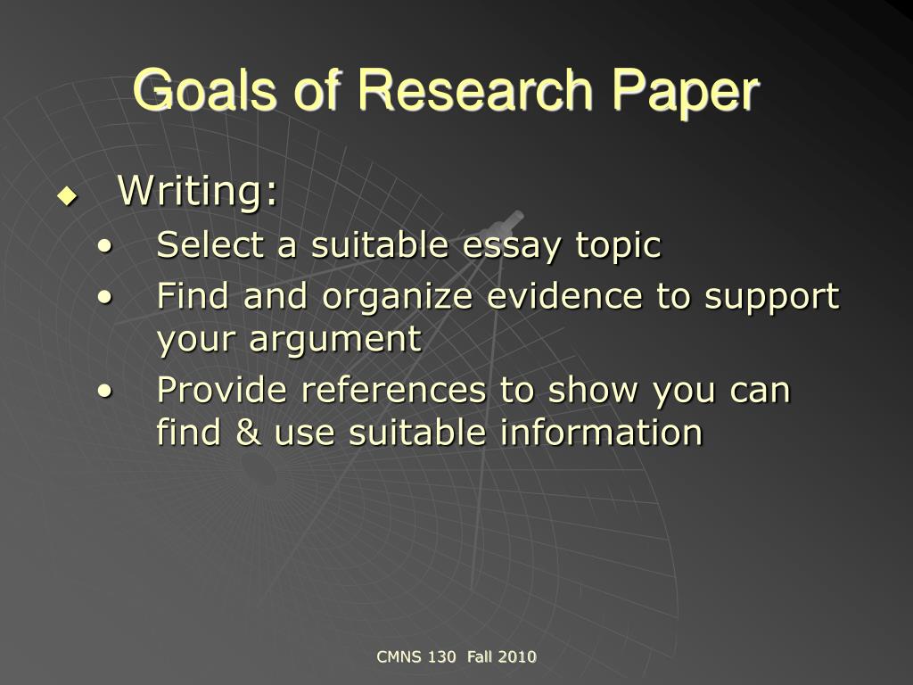 goal of research paper