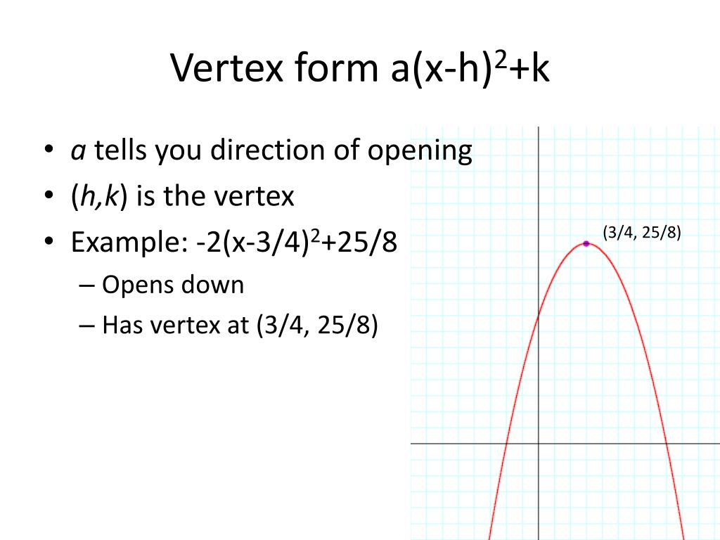 in a vertex presentation