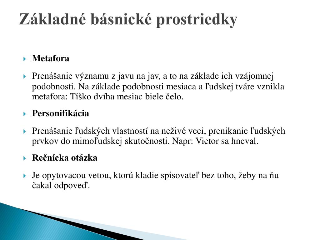 PPT - Básnické prostriedky PowerPoint Presentation, free download -  ID:2384166