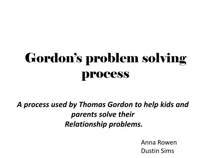 gordon method creative problem solving